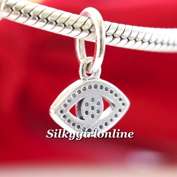 Pandora Symbol Of Insight Evil Eye Dangle Charm 791349CZ - Picture 2 of 3